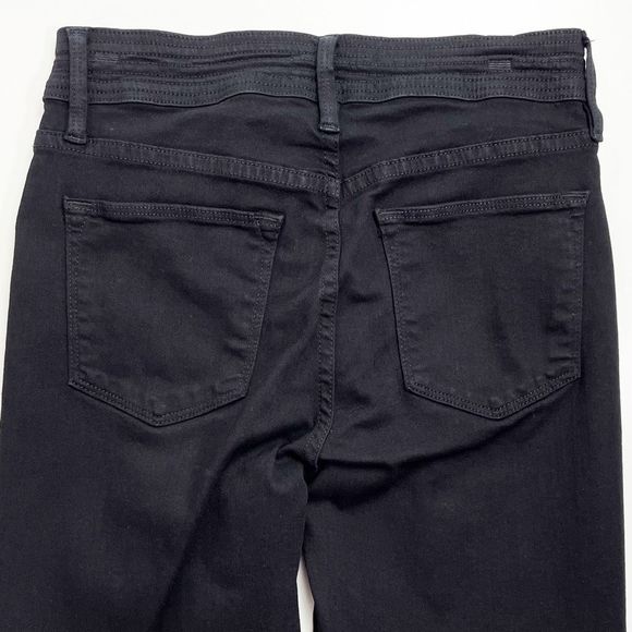 FRAME Le Micro Flare Jean Mid-Rise Stretch Film Noir Black 26 - Picture 5 of 9